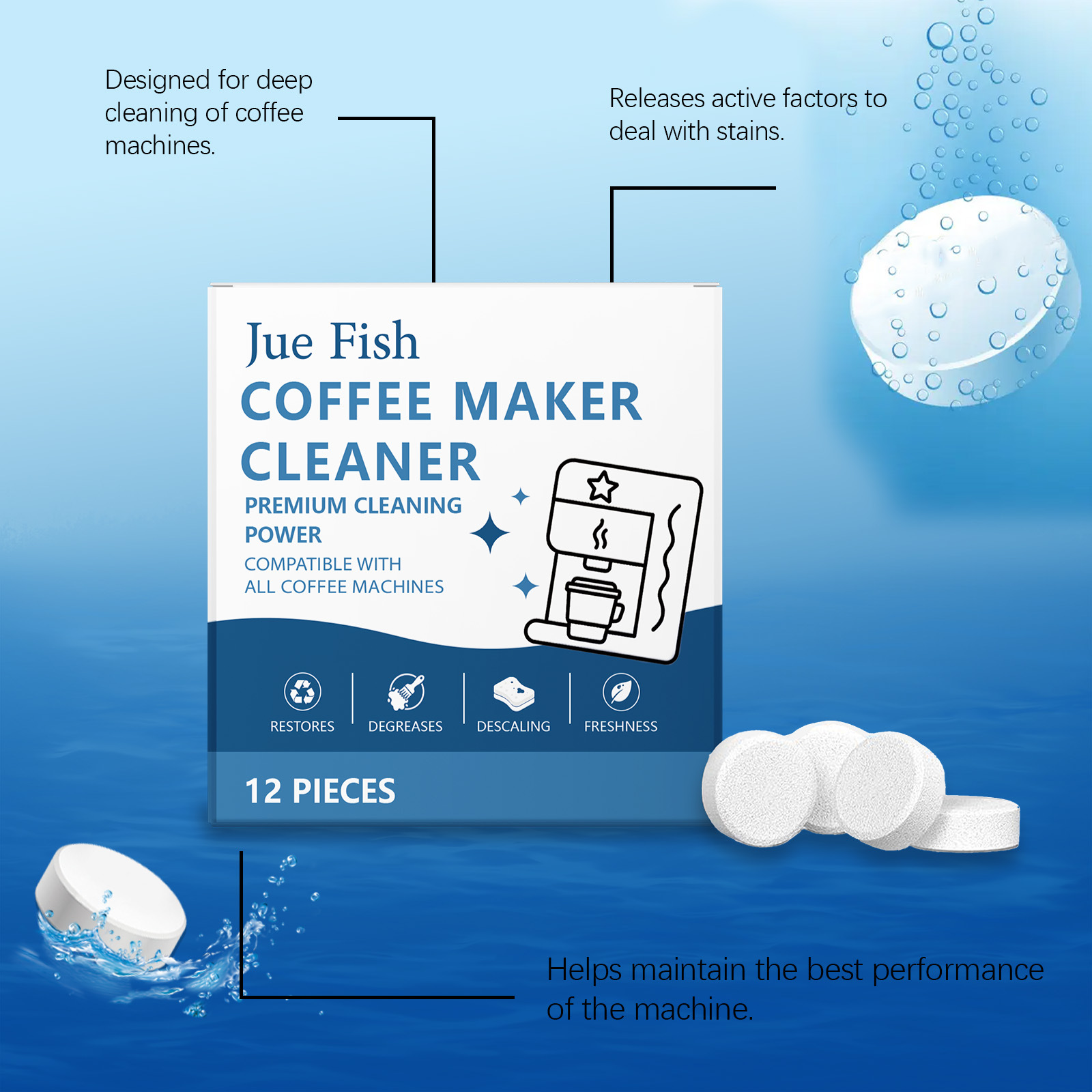 Coffee Machine Cleaning Tablet - огляд і ціна Backflush Tablet Cleaner