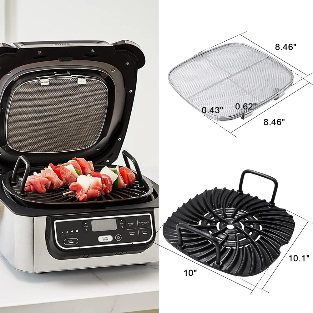 M02K-Stainless Steel Splatter  - огляд і ціна Ninja Air Fryer Af101